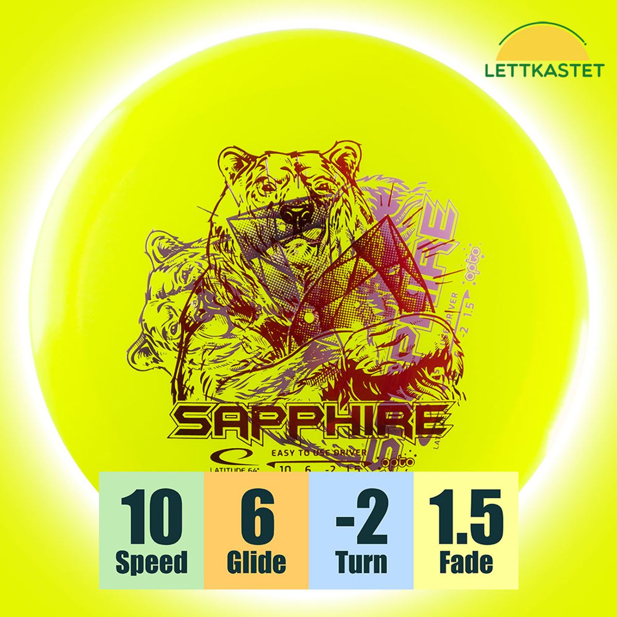 GILT FACE くらえ！ 20XX CD Opto Glimmer Sapphire - X-Out - Krokhol Disc Golf Shop